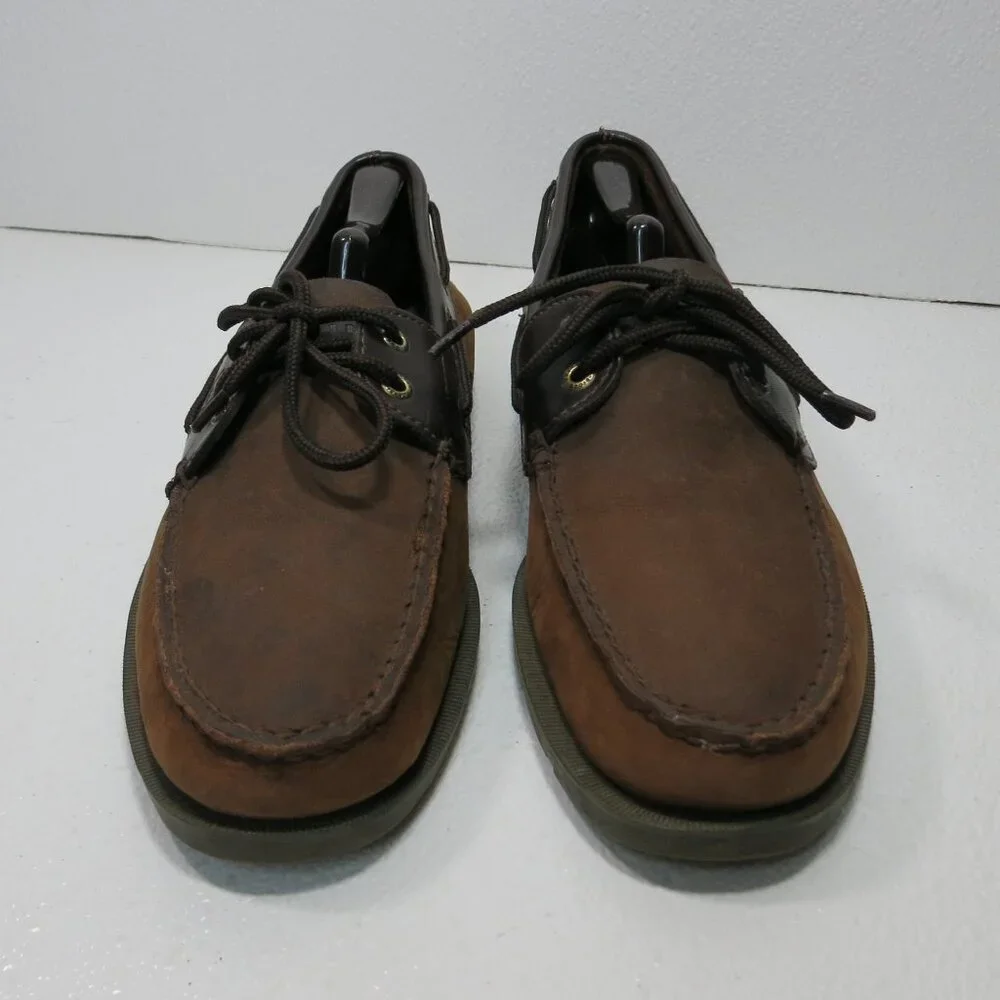 Sperry Top-Sider Two Tone Nubuck Leather Comfort Deck Boat Shoes Footwear 10 M